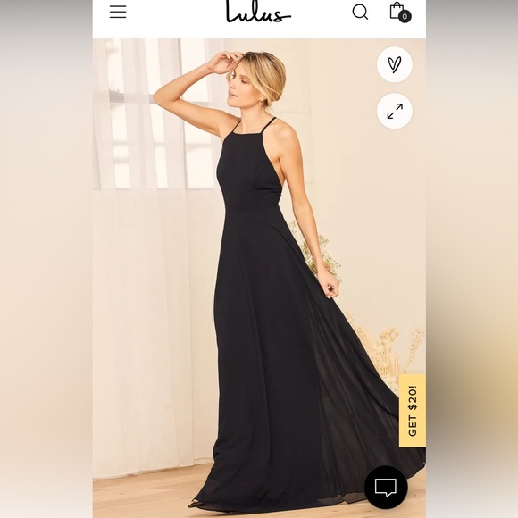 Lulus Mythical Kind of Love Black Maxi Dress Size Medium - Picture 6 of 10